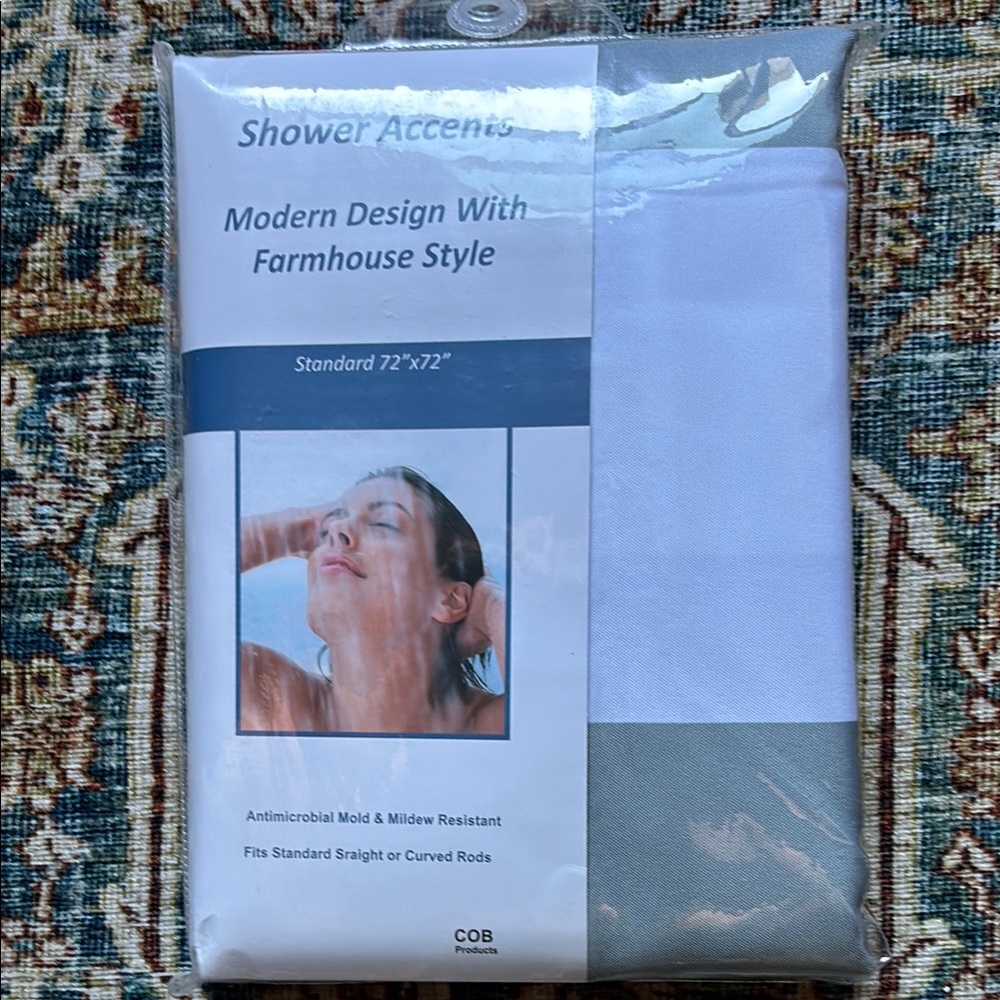 Shower Accents Modern Farmhouse Shower Curtain